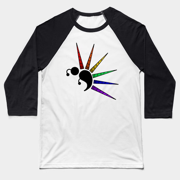 Unicorn Horns Semicolon Butterfly Baseball T-Shirt by birdiestreasuretrove